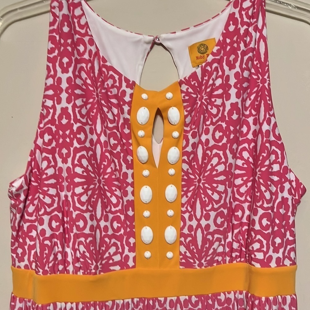 Jones sleeveless maxi dress , pink, size XL - Picture 2 of 5